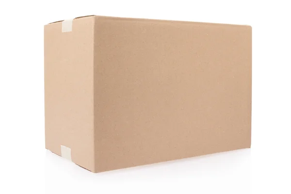 Caixa de papelão fechada com fita — Fotografia de Stock