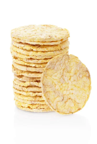 Mais-Diät-Cracker stapeln — Stockfoto