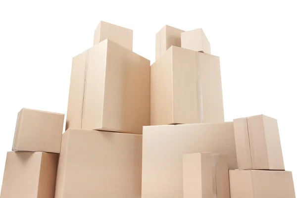 Boîtes en carton pile — Photo