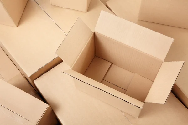 Cardboard boxes background — Stock Photo, Image