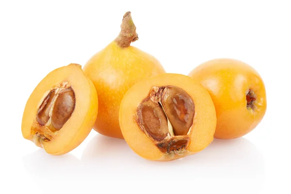 Loquat fruits and section — Stock Photo, Image