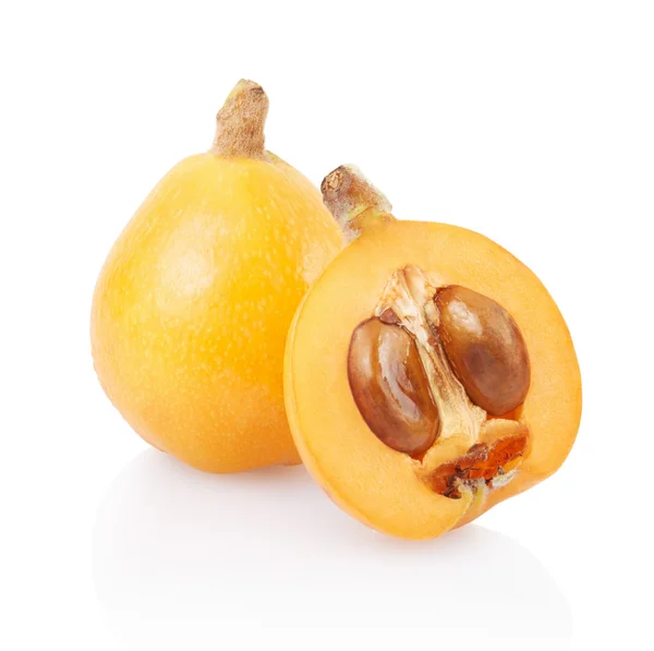 Loquat e secção — Fotografia de Stock