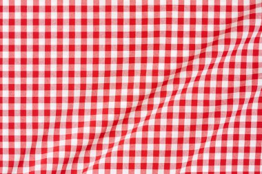 Red and white tablecloth texture background clipart