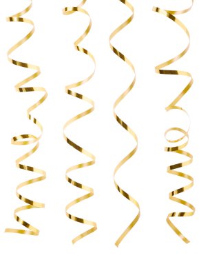 Beyaz, kırpma yolu üzerinde altın şerit koleksiyonu içerir