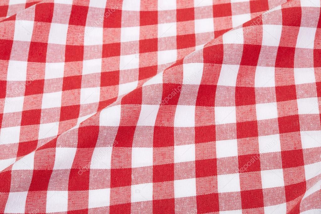 Red and white tablecloth texture background