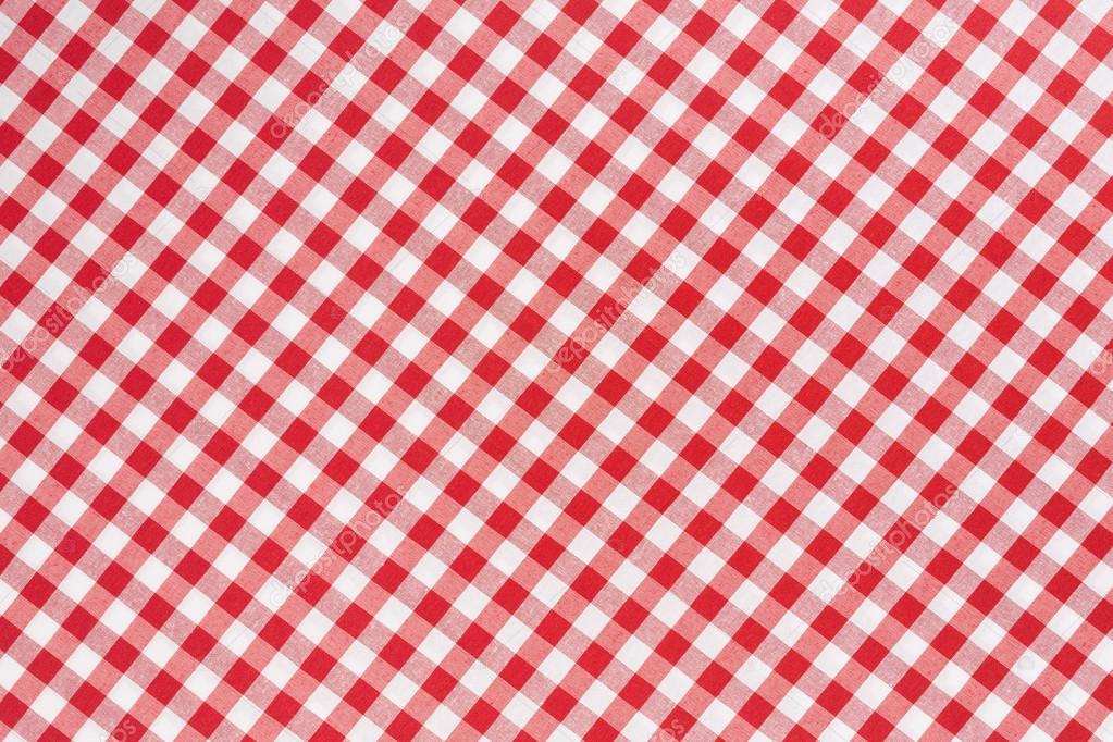 Red and white tablecloth diagonal texture background