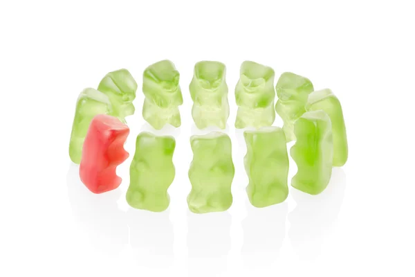 Gummy osos concepto de liderazgo — Foto de Stock