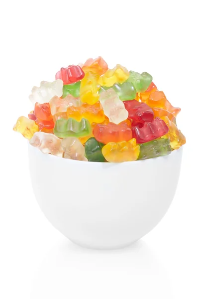 Gummy niedźwiedzie cukierki miski — Zdjęcie stockowe