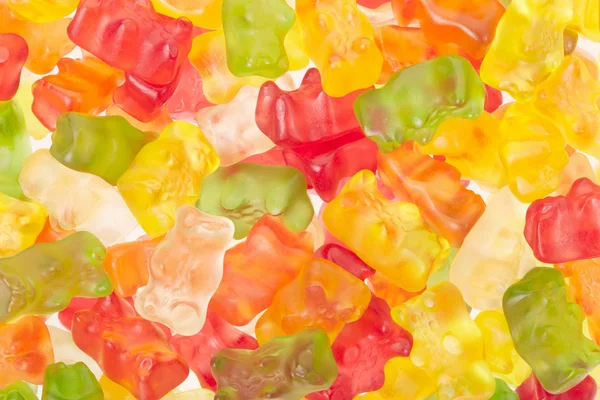 Gummy niedźwiedzie cukierki tekstura tło — Zdjęcie stockowe