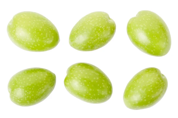 Olive collection isolated on white, clipping path included — Stock Photo, Image