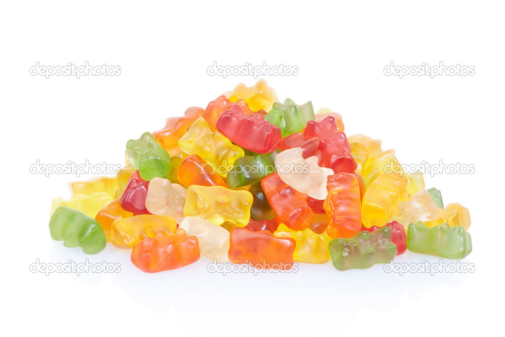 Gummy bears candies heap