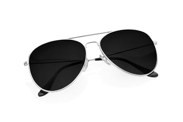 Black sunglasses on white — Stock Photo, Image