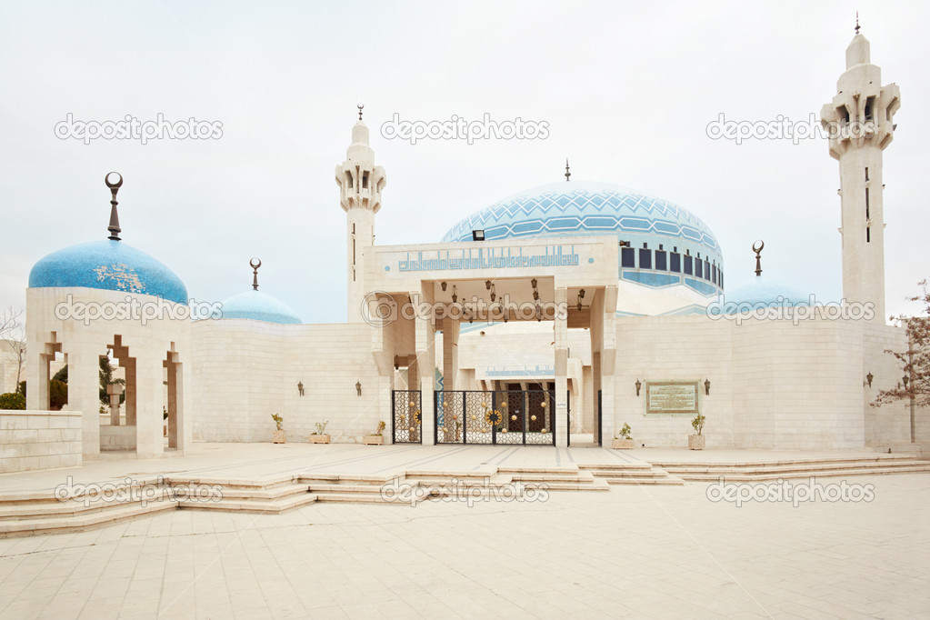 King Abdullah I mosque interior in Amman, Jordan