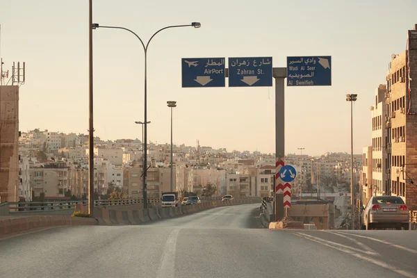 Calles en la madrugada en Ammán, Jordania — Foto de Stock