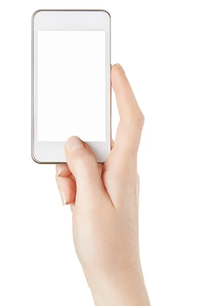 Smartphone in female hand — Stock Photo, Image