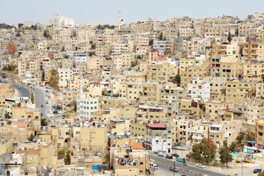 Amman binaların görünümü Ürdün sabah