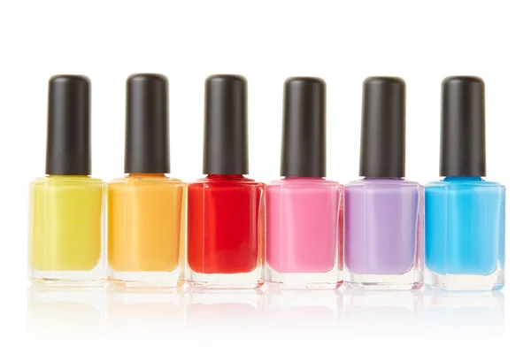 Nail polish bottles group — Stock Photo, Image