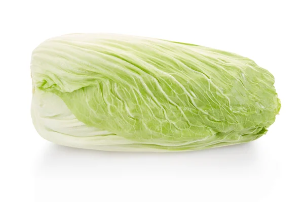 Chicorée, Mailänder Salat isoliert auf weiß, Schneideweg inbegriffen — Stockfoto