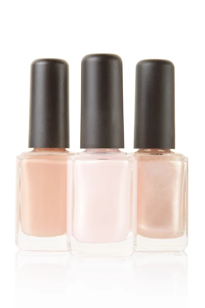 Pink nail polish bottles group — Stock Photo, Image