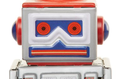 Robot vintage oyuncak yakın çekim