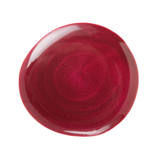 Dark red nail polish stain — Stock Photo, Image