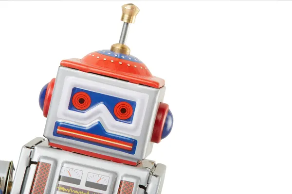 Robô vintage brinquedo de perto — Fotografia de Stock