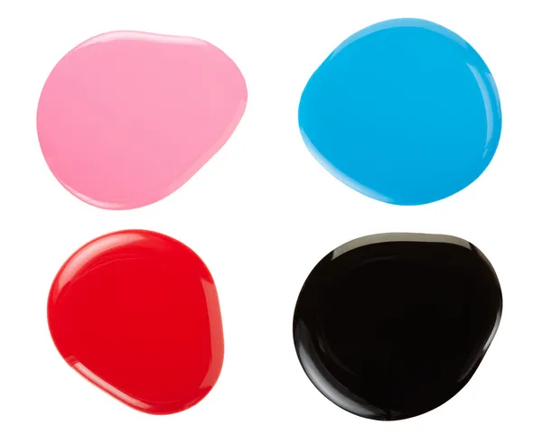 Nail polish colorful stains colorful — Stock Image Nail polish colorful stains colorful Stock Picture