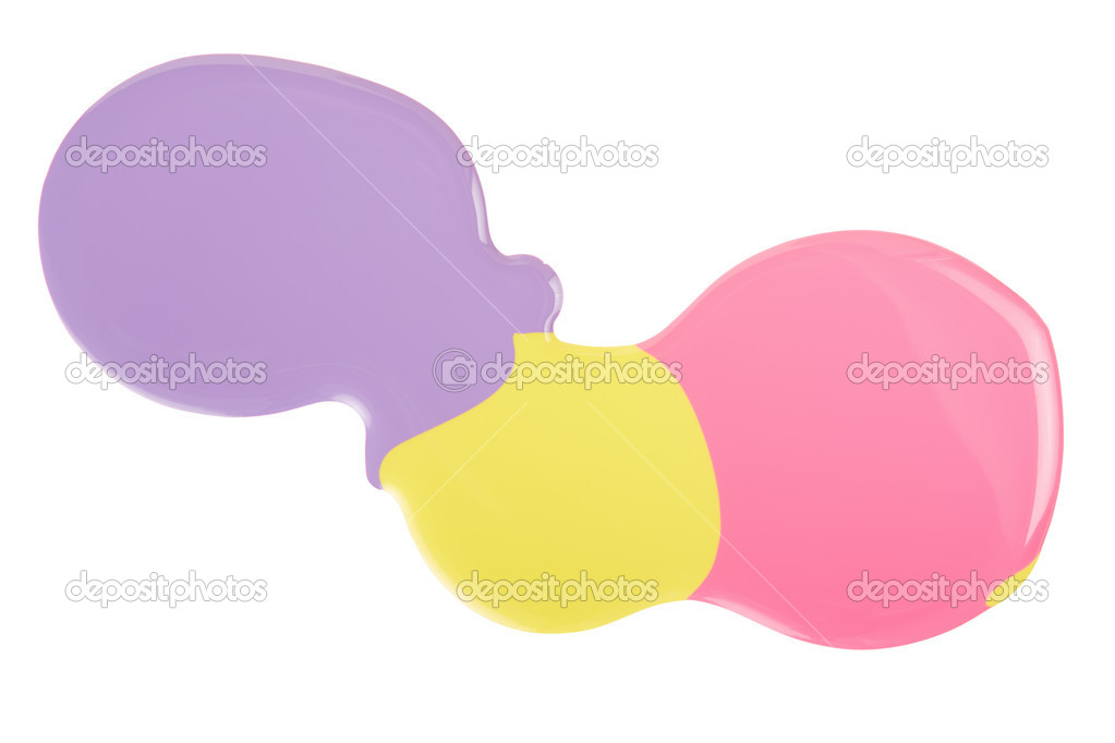 Nail polish colorful stain