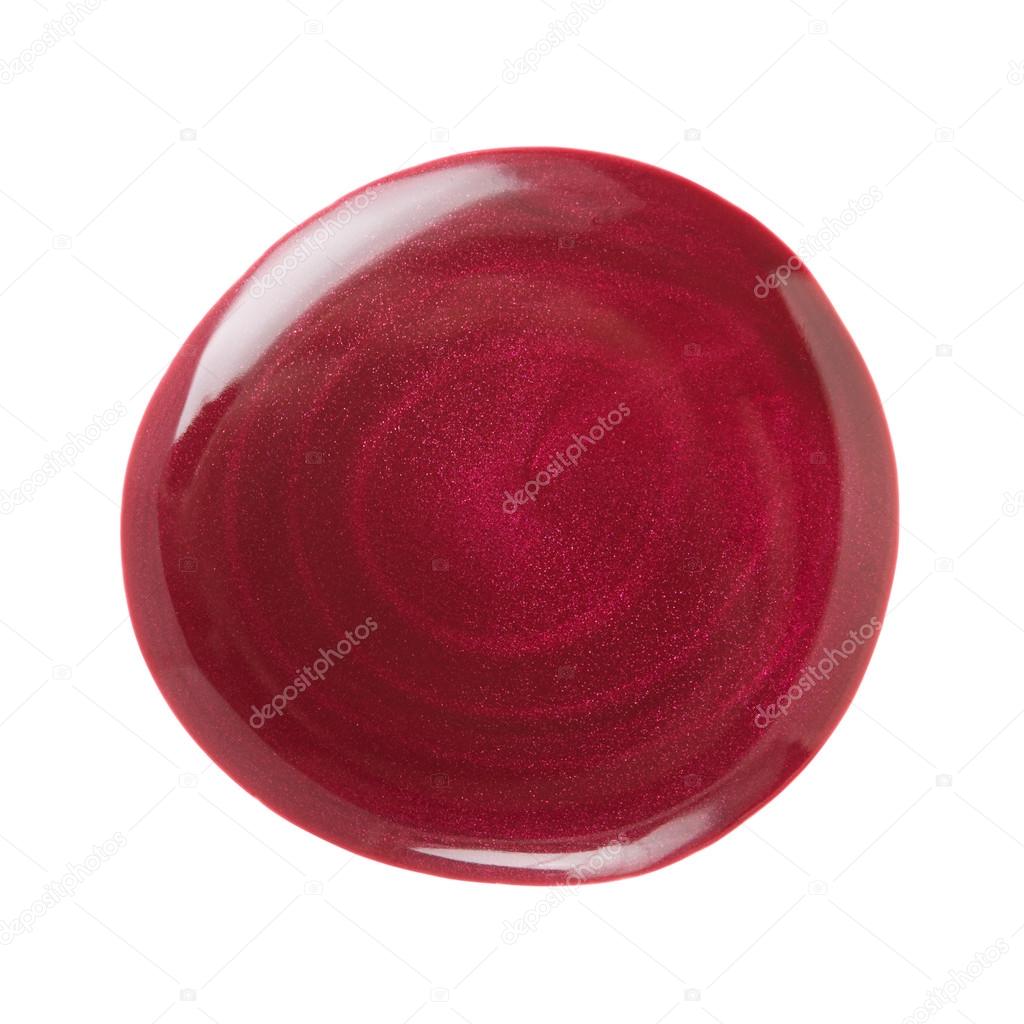 Dark red nail polish stain