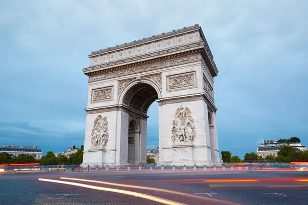 Arc de Triomphe in Paris in the evening — Stock Photo, Image