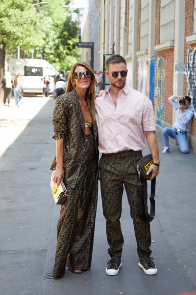 Milan Italy June 2022 Anna Dello Russo Fendi Fashion Show — Stock Photo, Image