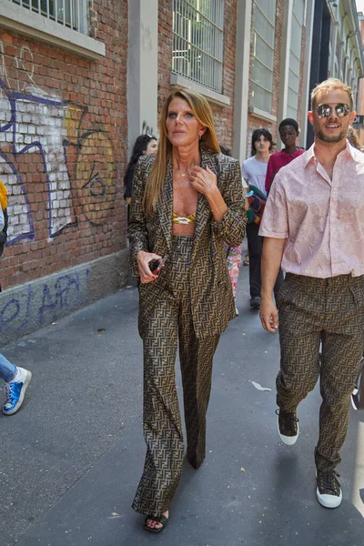 Milan Italy June 2022 Anna Dello Russo Fendi Fashion Show — Stock Photo, Image