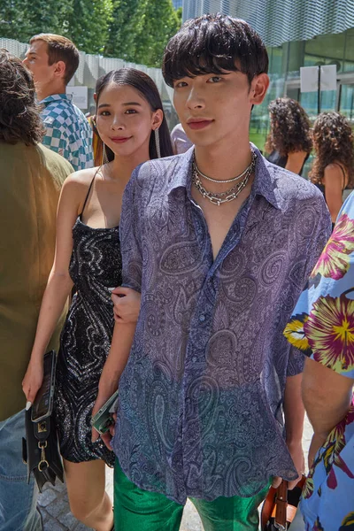 Milan Italy June 2022 Yoshiaki Michi Etro Fashion Show Milan — Stok fotoğraf