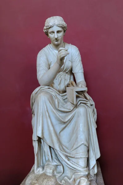 Saal Der Musen Vatikanmuseum Vatikanstadt Rom Italien Juli 2015 Marmorskulptur — Stockfoto