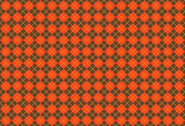 Padrão Argyle Retro Com Numerosos Lozenges Diamantes Marrom Laranja Sem — Fotografia de Stock