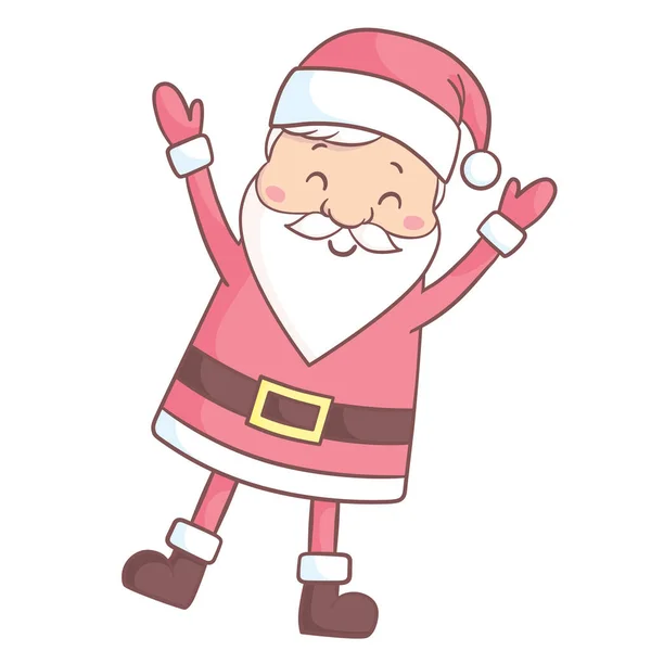 Desenhos Animados Bonitos Papai Noel Para Natal Design Saudação Ano — Vetor de Stock