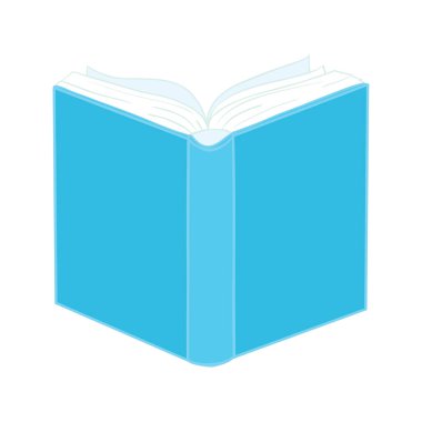 Kitap simgeleri, beyaz bir arkaplanda izole edilmiş, düz bir okul ders kitabı tarzında yapılır..