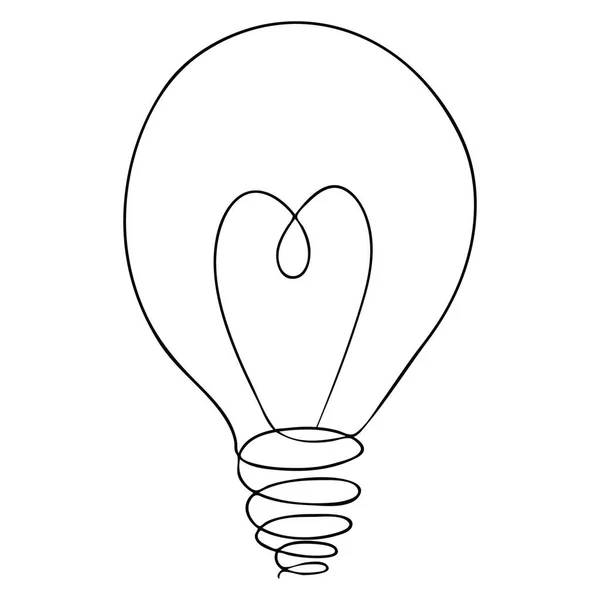 Ein Glühbirnen Skizzensymbol Für Das Internet Und Mobile Geräte Ein — Stockvektor