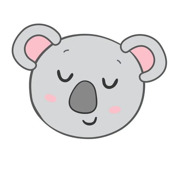 Lindo Koala Vector Aislado Para Imprimir Ropa Niños Postales Textiles — Archivo Imágenes Vectoriales