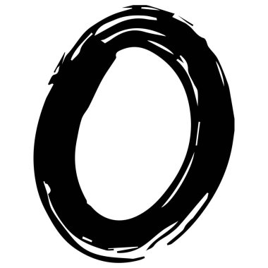 Vektör grunge dairesi, grunge round form, grunge banner daire fırça darbesi beyaz arkaplan izole siyah renk, Vektör Illustration