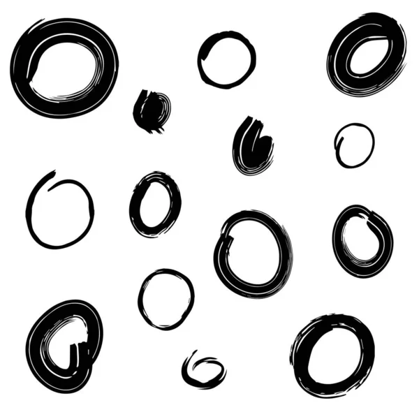 Esquisse Circulaire Dessinée Main Vecteur Circulaire Gribouiller Cercles Ronds Pour — Image vectorielle