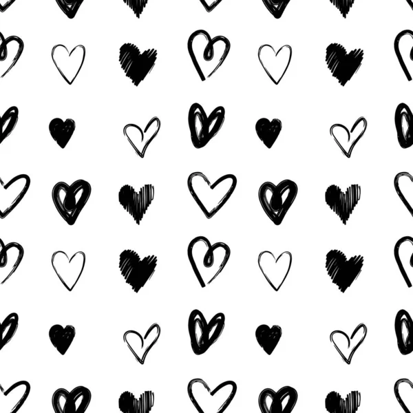 Motif Sans Couture Coeurs Pois Avec Des Coeurs Illustrations Symboles — Image vectorielle