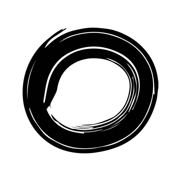 Vektor Grunge Cirkel Grunge Rund Form Grunge Banner Cirkel Pensel — Stock vektor