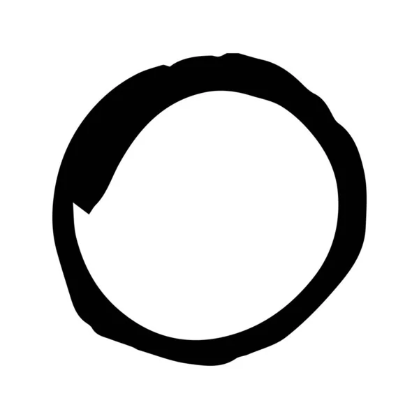 Διάνυσμα Grunge Κύκλο Grunge Στρογγυλό Σχήμα Grunge Banner Κύκλο Πινέλο — Διανυσματικό Αρχείο