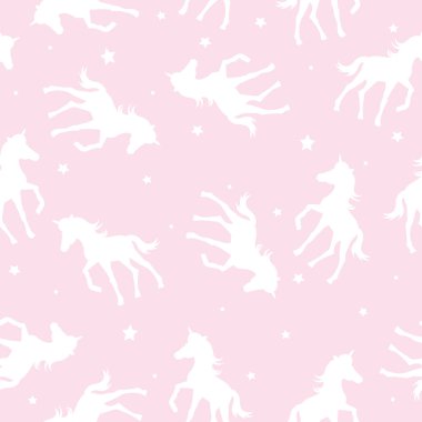 At silueti kusursuz vektör deseni. Tekstil, baskı ve kağıt ürünleri için yaratıcı arkaplan.