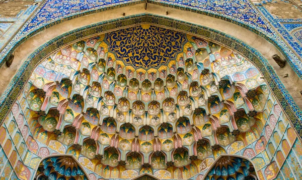 Geomatical Mosaic Art Bukhara Madrasah — Stock Photo, Image