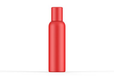 Metalik aerosol deodorantı, izole edilmiş beyaz arkaplan, 3 boyutlu illüstrasyon üzerinde şablon oluşturabilir