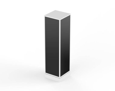 LED şehir ışığı şablon oluşturur, akrilik bilgi markalaşma için elektronik zemin standını gösterir, 3D illüstrasyon