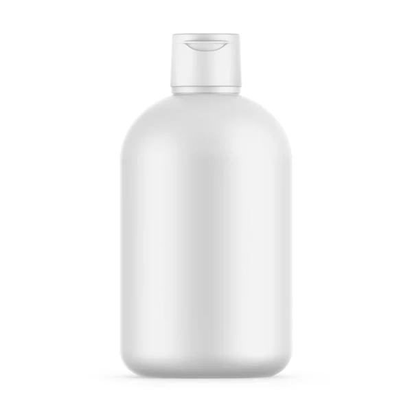 Botella Cosmética Mate Blanco Con Plantilla Maqueta Tapa Superior Giratoria — Foto de Stock