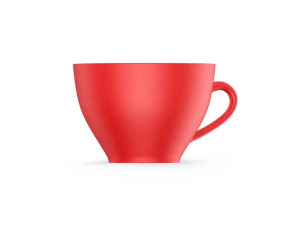 Porzellan Teetassen Attrappe Leere Keramik Kaffeetasse Auf Isoliertem Weißem Hintergrund — Stockfoto